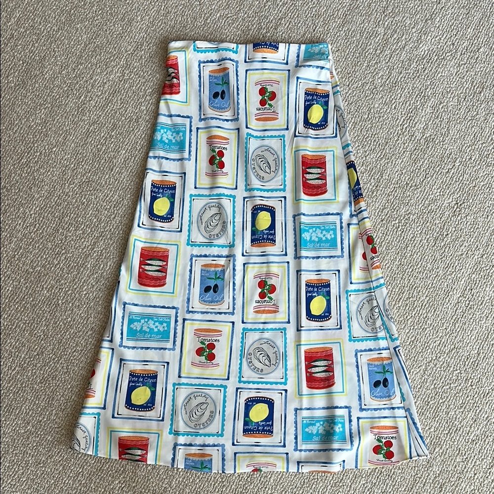 LOFT Multicolor Graphic Midi Skirt